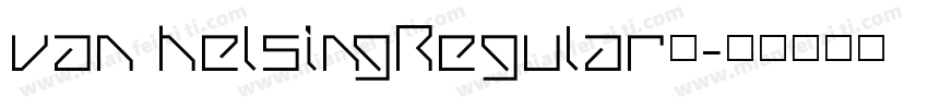 van helsingRegular在字体转换